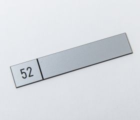Opbouw nummer/naamkaartje, grijs, niet gegraveerd